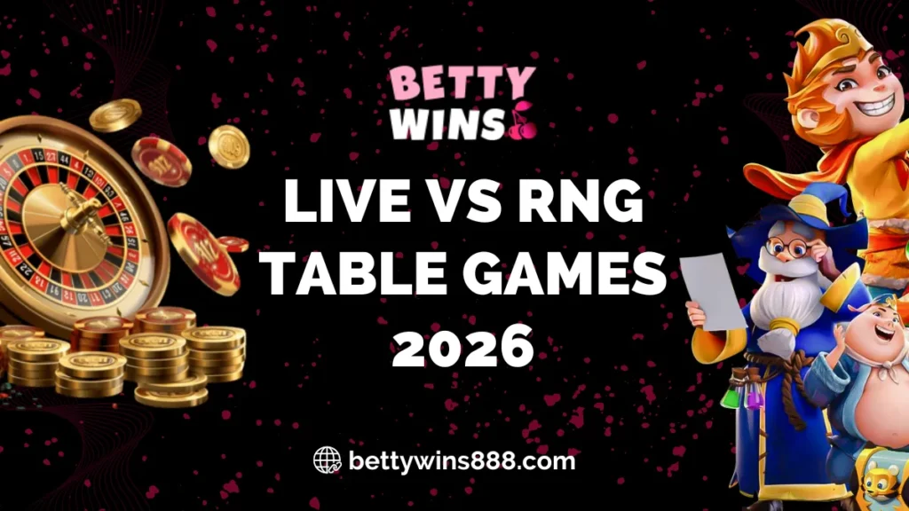 Live vs RNG Table Games on Betty Wins Casino Canada 2026