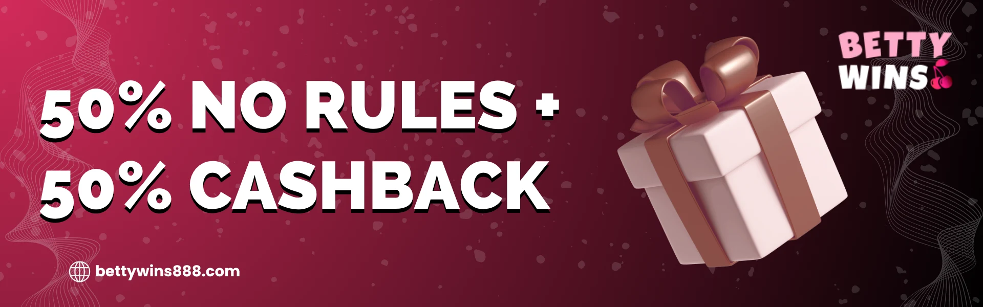 50% No Rules + 50% Cashback at Betty Wins Casino Canada